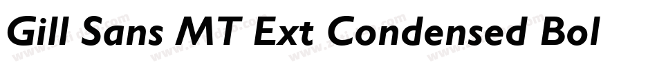 Gill Sans MT Ext Condensed Bold(1)字体转换
